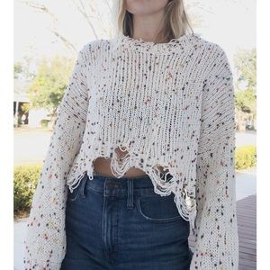 Cropped Knit Sweater
